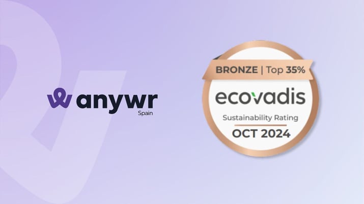 Anywr Spain achieves EcoVadis Bronze Medal for sustainability